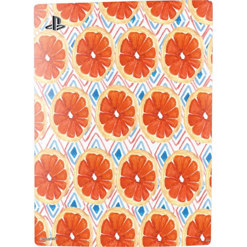 Bouffants and Broken Hearts Citrus Geo PS5 Digital Edition Console Skin